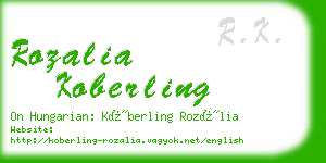 rozalia koberling business card